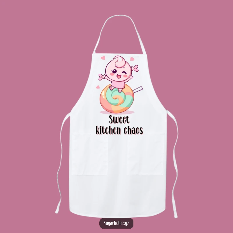 Funny Candy Bounce Apron: Bake with Joy, Cheerful Character, Perfect Funny Gift