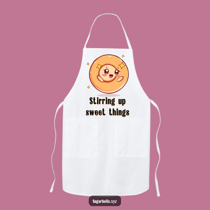Funny Caramel Swirl Starry Eyes Apron: Cook with Glee, Perfect Kitchen Gift
