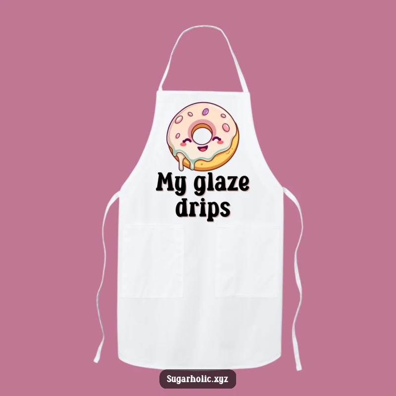 Funny Donut Apron: Wiggling Glazed Kitchen Apron, Hilarious Treat Gift