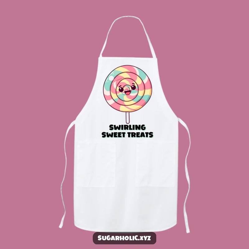 Funny Happy Spinning Lollipop Apron - Cook with Sweet Flair