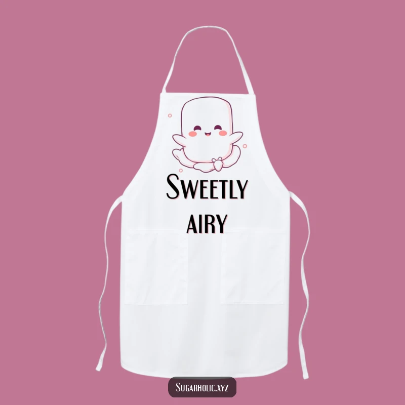 Funny Marshmallow Float Apron: Sweet Character Chef's Gear, Hilarious Funny Gift for Bakers