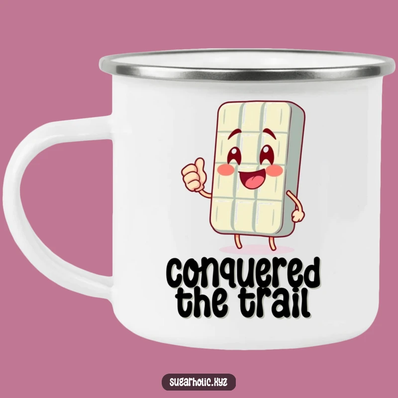 Durable Funny Chocolate Bar Fist Pump Camping Mug: Adventure Fuel, Great Gift