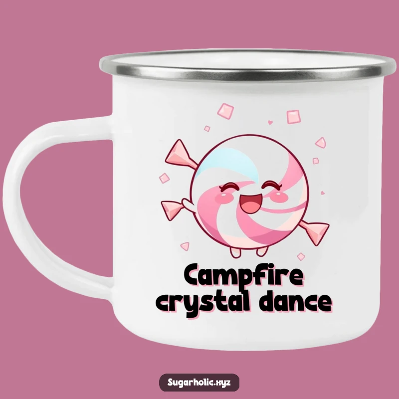 Funny Candy Twirl Camp Mug: Sweet Sips Outdoors