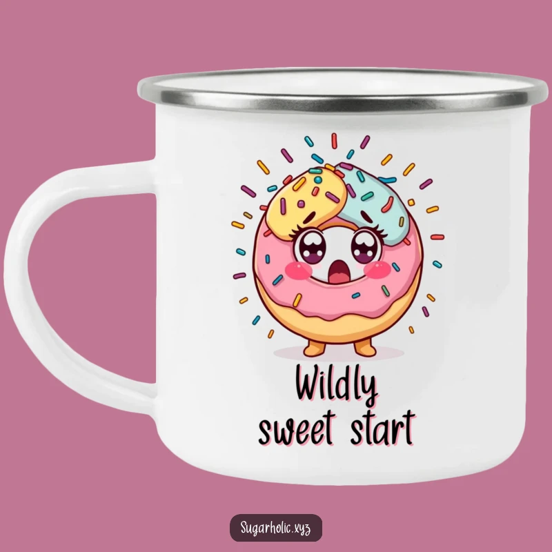 Funny Donut Sprinkles Camping Mug: Surprise Outdoor Fun Funny Gift