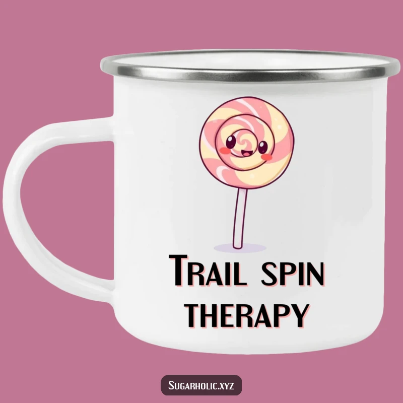 Funny Lollipop Camping Mug: Cartwheel Adventures, Hilarious Outdoor Gift