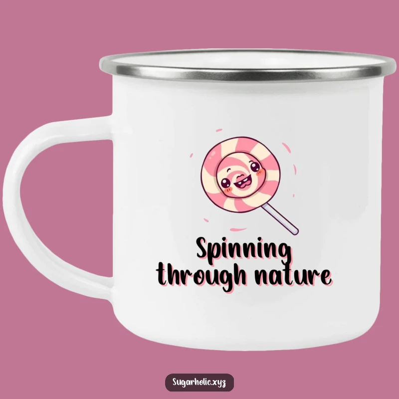 Funny Lollipop Spin Camping Mug - Durable & Hilarious Drinkware for Sweet Adventures