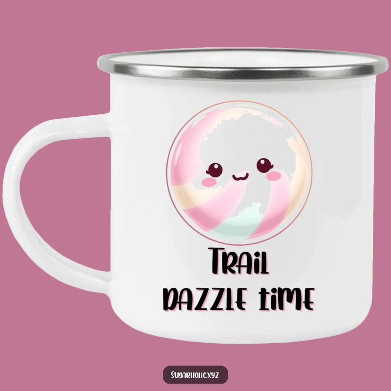 Funny Shimmering Candy Camping Mug: Sparkle on the Go!