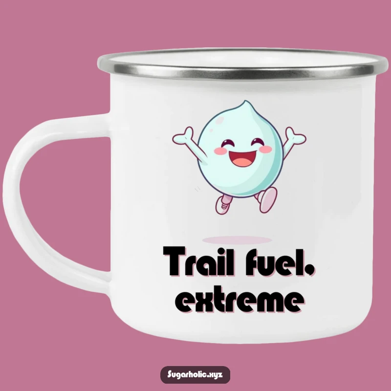 Funny Candy Character Camping Mug: Sugary Excitement Adventure Funny Gift
