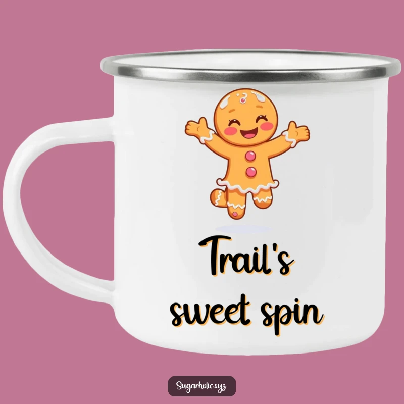 Funny Gingerbread Pirouette Campfire Mug - Festive Adventures!