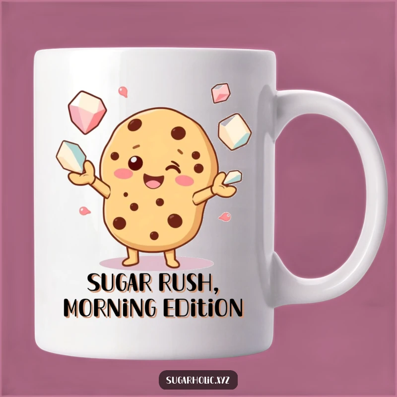 Funny Cookie Juggling Sugar Crystals Mug - A Sweet & Hilarious Gift for Bakers