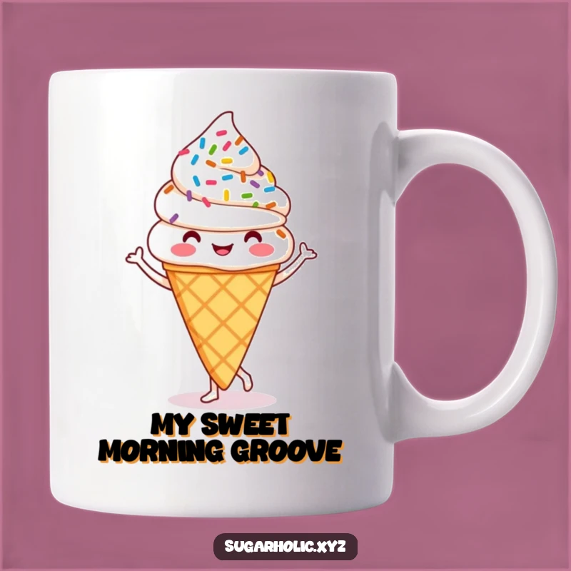 Funny Dancing Ice Cream Cone Mug - A Joyful Treat, Perfect Funny Gift Idea