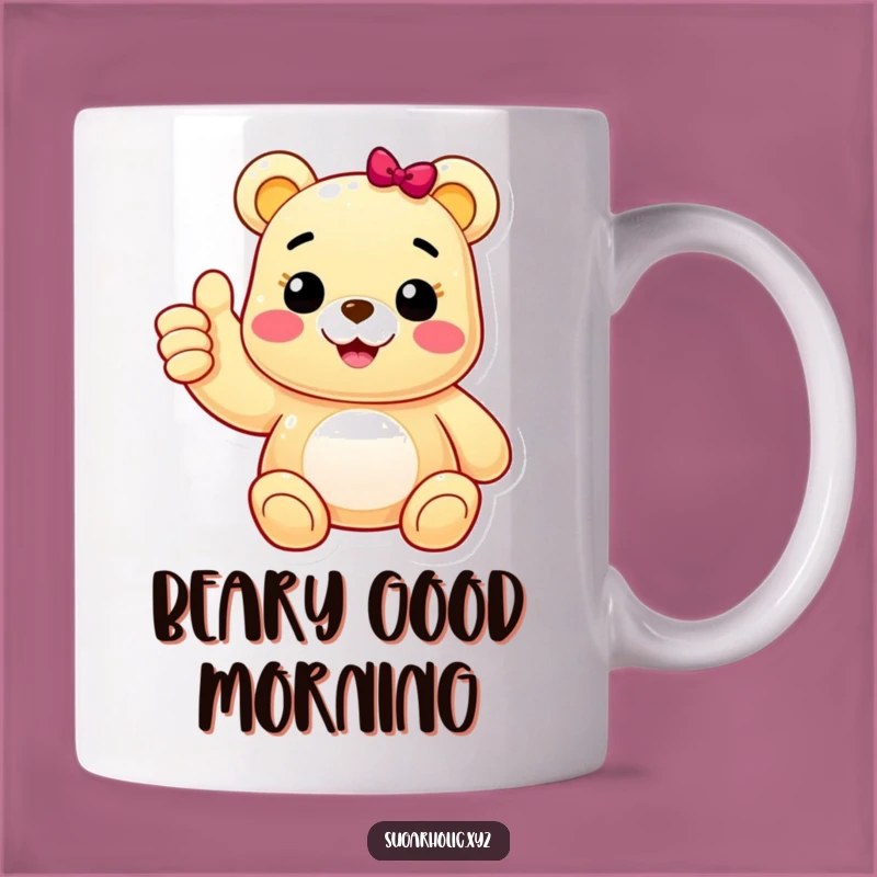 Funny Gummy Bear Thumbs Up Mug: Cheerful Character, Positive Vibes Gift