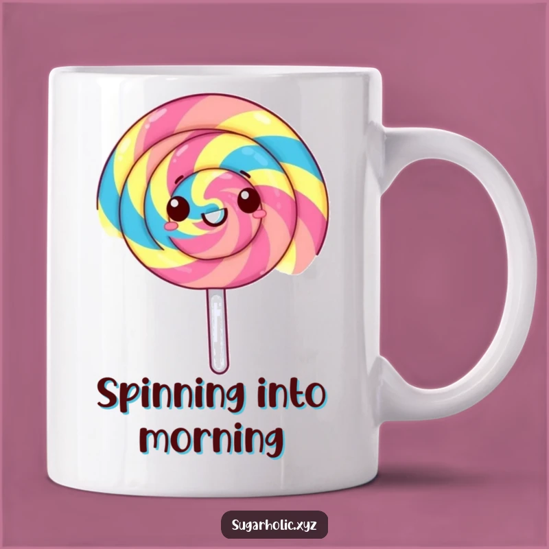 Funny Lollipop Spin Mug: Gleeful Treat, Perfect Funny Gift for Fun Lovers