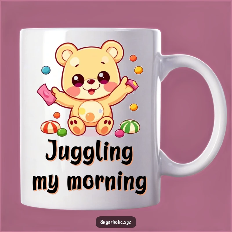 Funny Gummy Bear Juggling Mug - Colorful Candy Fun Gift