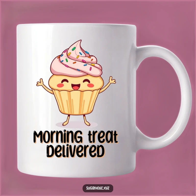 Funny Cupcake Bite Mug: Joyful Sprinkled Treat Gift for Sweet Laughs