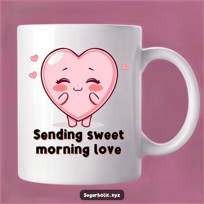 Funny Candy Heart Mug: Love Kisses Gift for Sweet Expressions