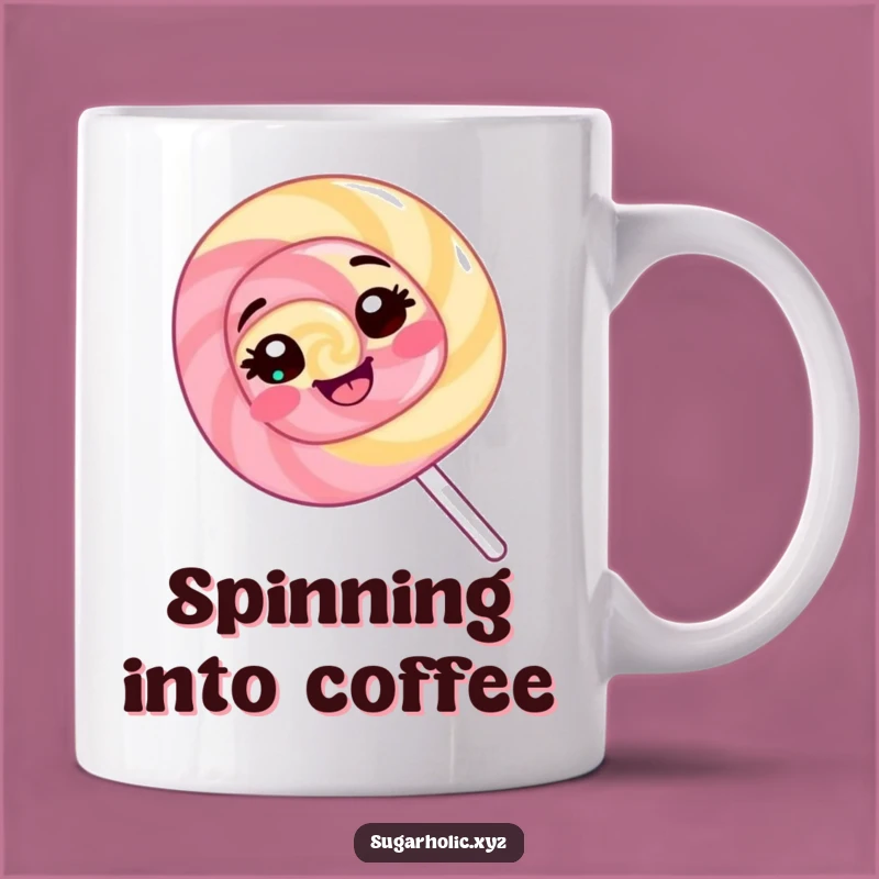 Funny Lollipop Spin Mug: Giggling Candy Gift for Sweet & Silly Moments
