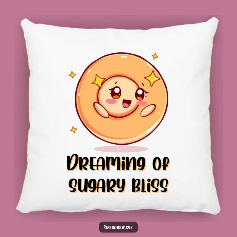 Cozy Funny Caramel Swirl Starry Eyes Pillow: Sweet Dreams and Comfy Hugs
