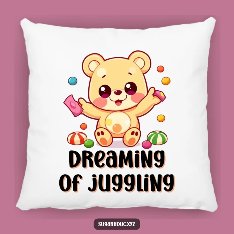 Funny Gummy Bear Juggling Pillow - Cozy Candy Juggling Accent