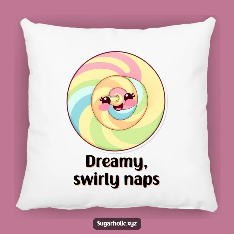 Funny Candy Swirl Pillow: Soft Comfort with a Playful Funny Touch