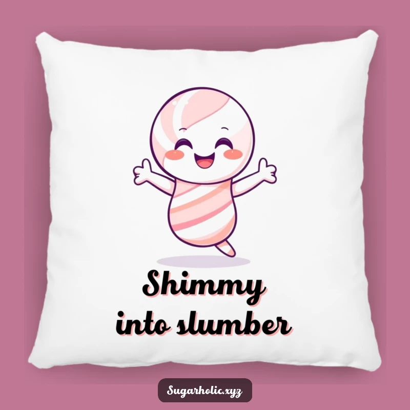 Funny Candy Cane Shimmy Pillow - Snuggle Up with Festive, Hilarious Comfort!