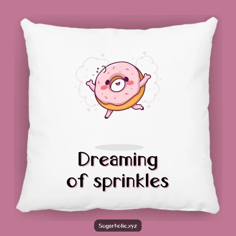 Funny Giggling Donut Powder Jump Pillow - Comfy & Hilarious Decor Accent