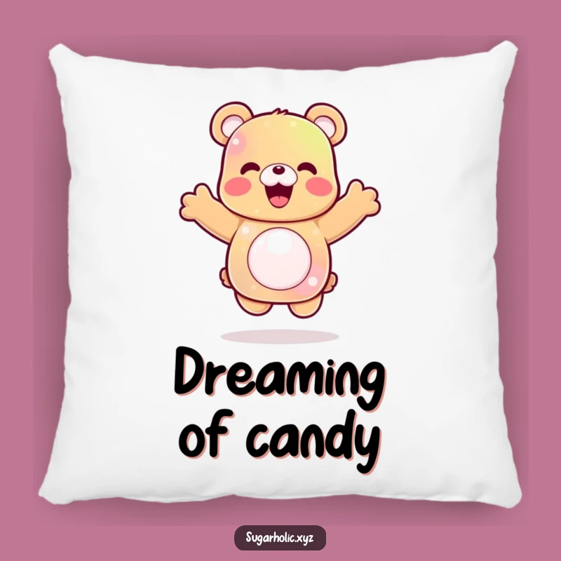 Funny Gummy Bear Jump Pillow: Huggable Joy with a Celebratory Twist, Gift
