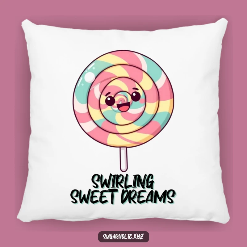 Funny Happy Spinning Lollipop Pillow - Cozy Up with Sweet Comfort