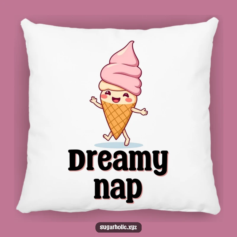 Funny Ice Cream Jig Pillow - Cozy Cone Dancer Cushion Gift