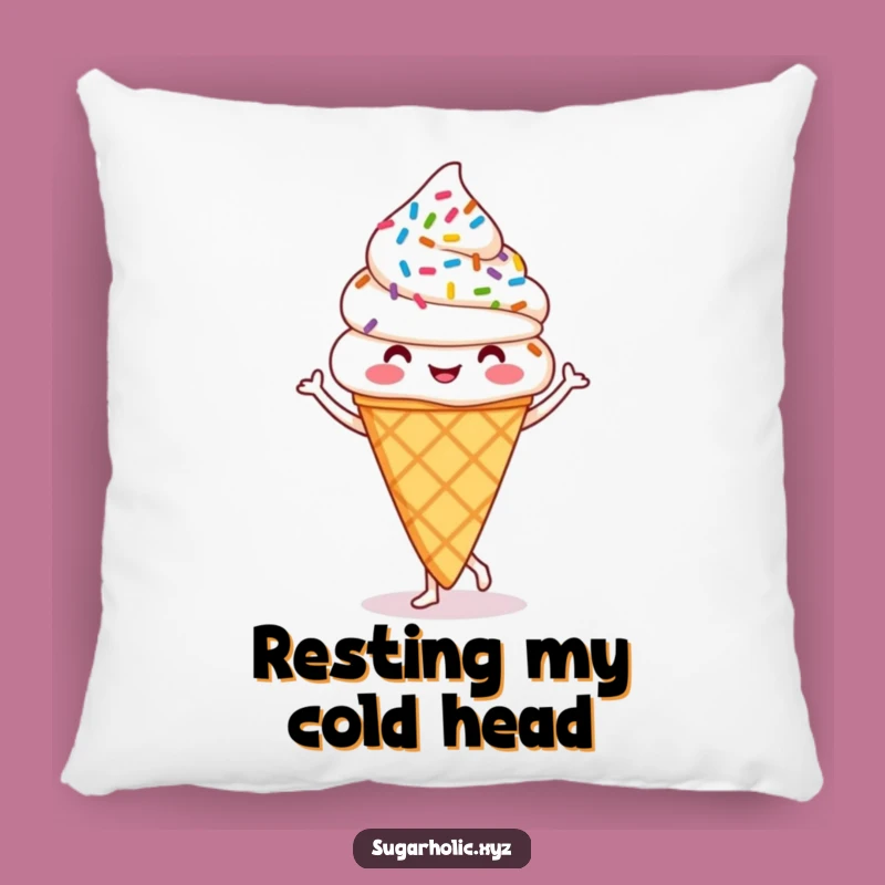 Funny Jigging Ice Cream Cone Pillow - Cozy Comfort, Delightful Funny Gift