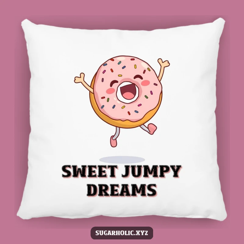 Funny Jumping Donut Pillow: Soft Comfort, Sprinkled Delight, Adorable Funny Gift Accent
