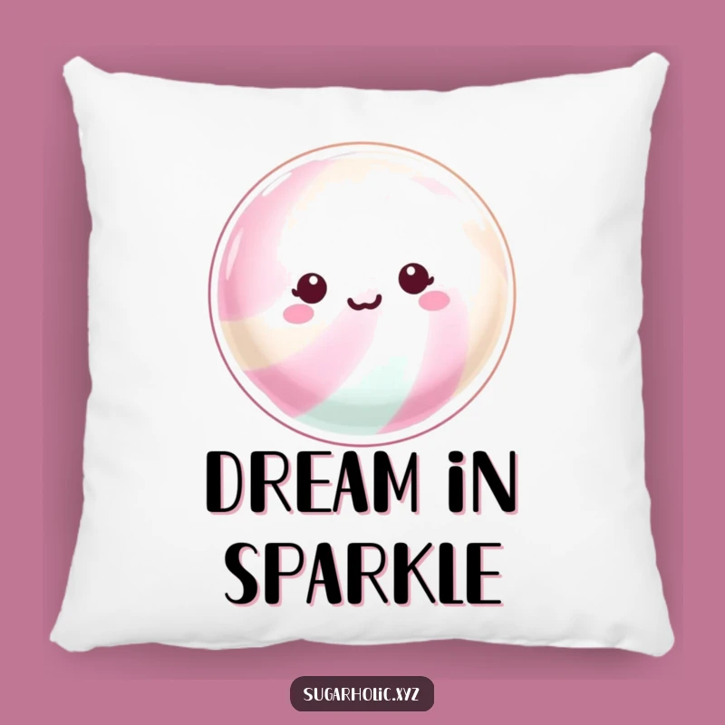 Funny Shimmering Candy Pillow: Cuddle Up With Sparkle!