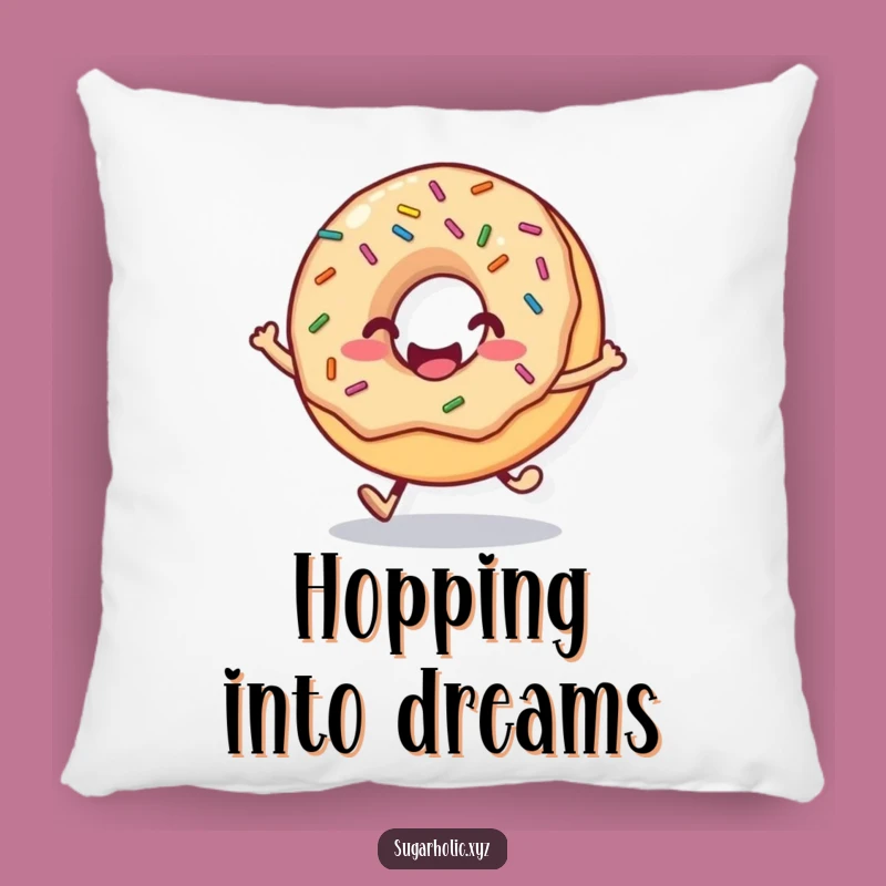 Funny Donut Hop Pillow: Huggable Sweetness with a Joyful Twist, Gift