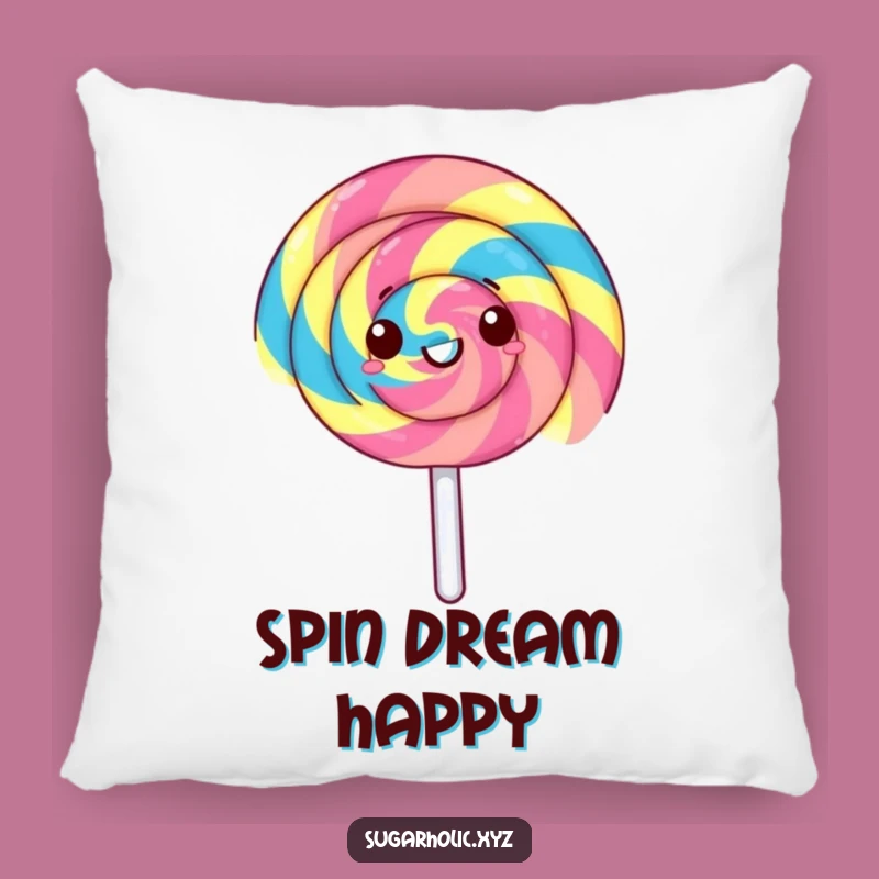 Funny Lollipop Spin Pillow: Gleeful Treat Comfort, Adorable Funny Gift for Cozy Spaces