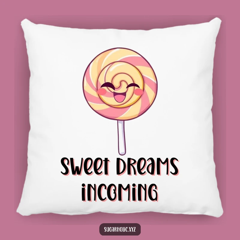 Funny Lollipop Wink Pillow: Beaming Character Comfort, Sweet Gift