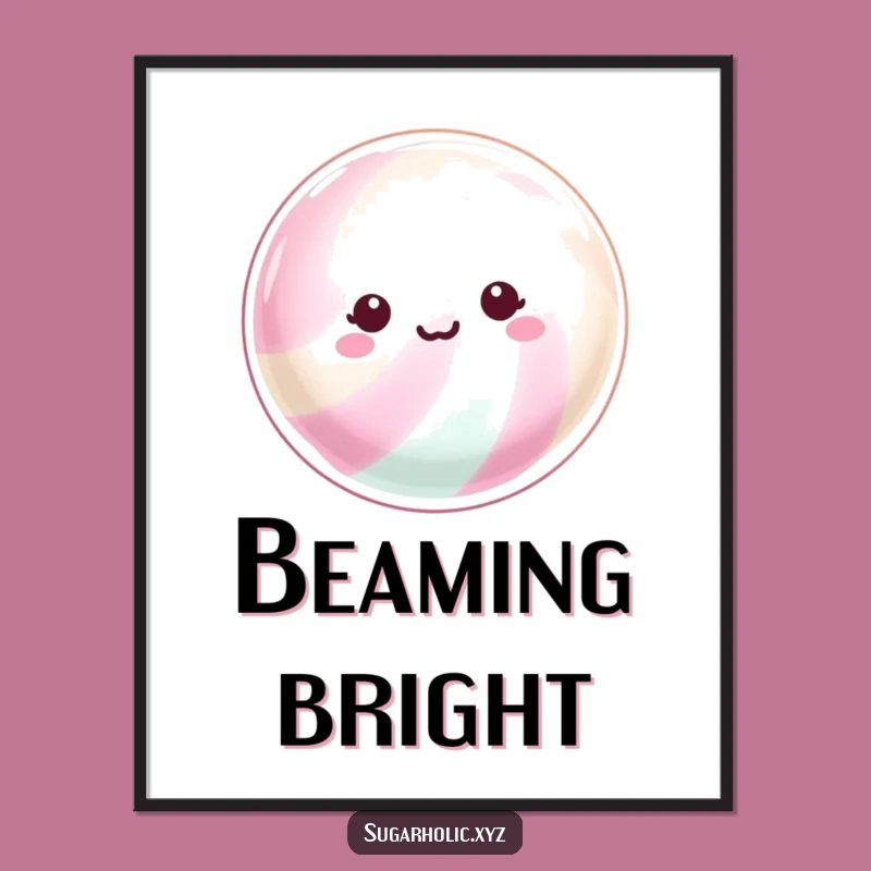 Funny Shimmering Candy Digital Art: Instant Sparkle for Your Walls!