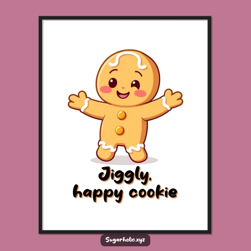 Funny Gingerbread Digital Art: Instant Holiday Cheer from a Dancing Cookie