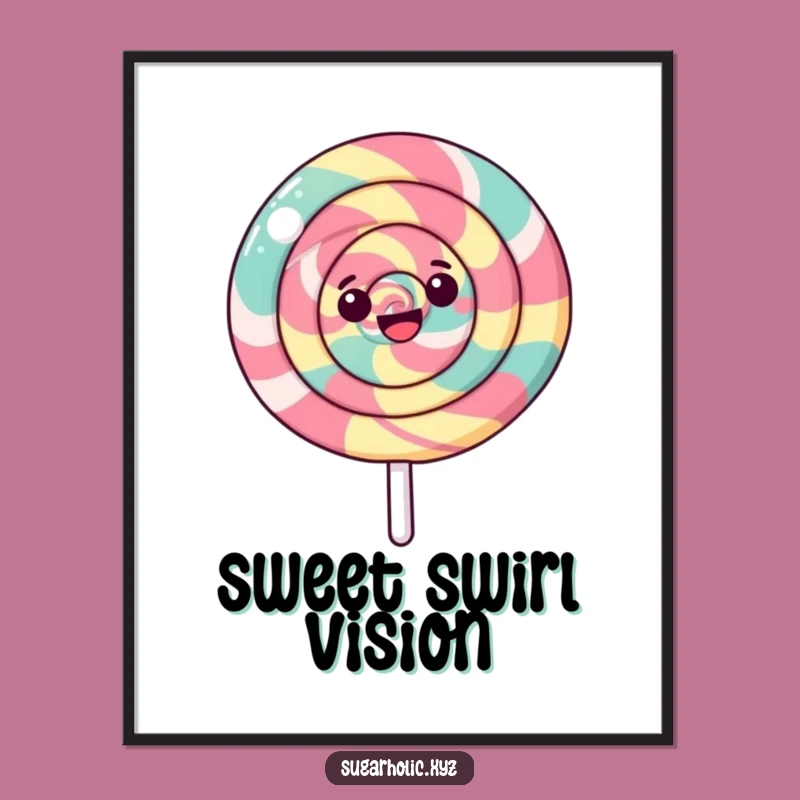 Funny Happy Spinning Lollipop Digital Art - Instant Sweetness for Your Walls