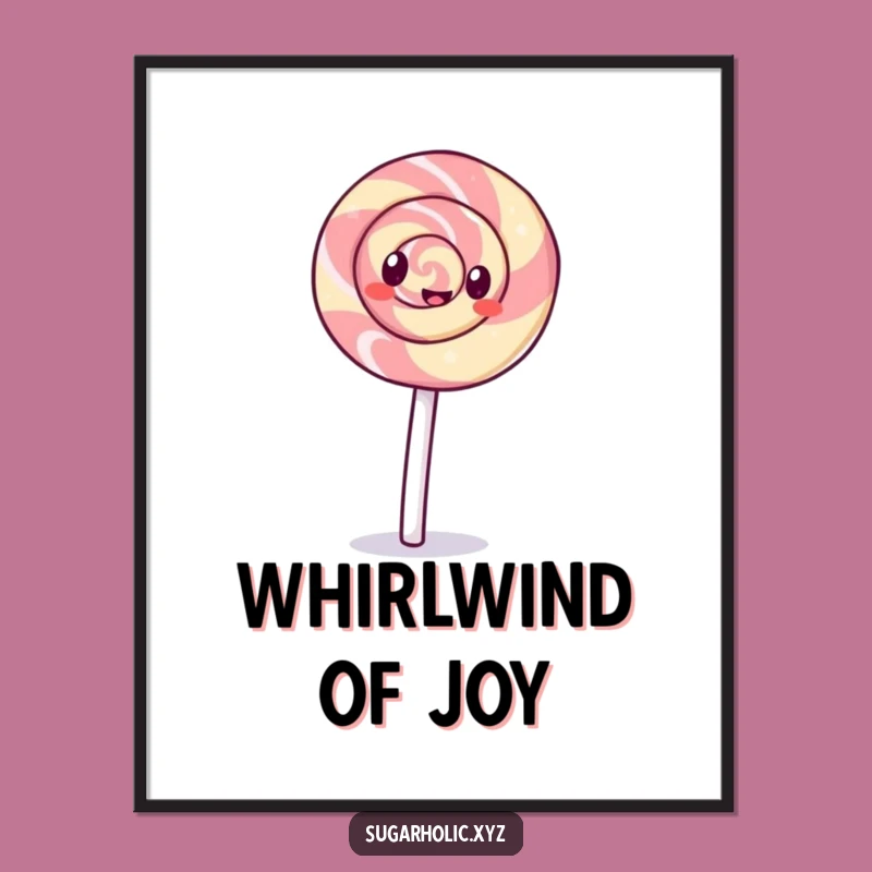 Funny Lollipop Digital Art: Cartwheel Joy, Hilarious Instant Gift
