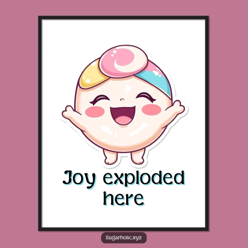 Downloadable Delight: Funny Candy Joy Art Print - Instant Happiness