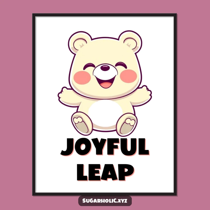 Funny Gummy Bear Bounce Digital Art: Instant Energy for Your Walls!