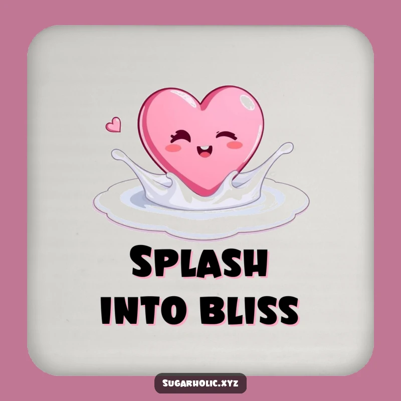 Funny Candy Heart Coaster: Protect Surfaces Sweetly