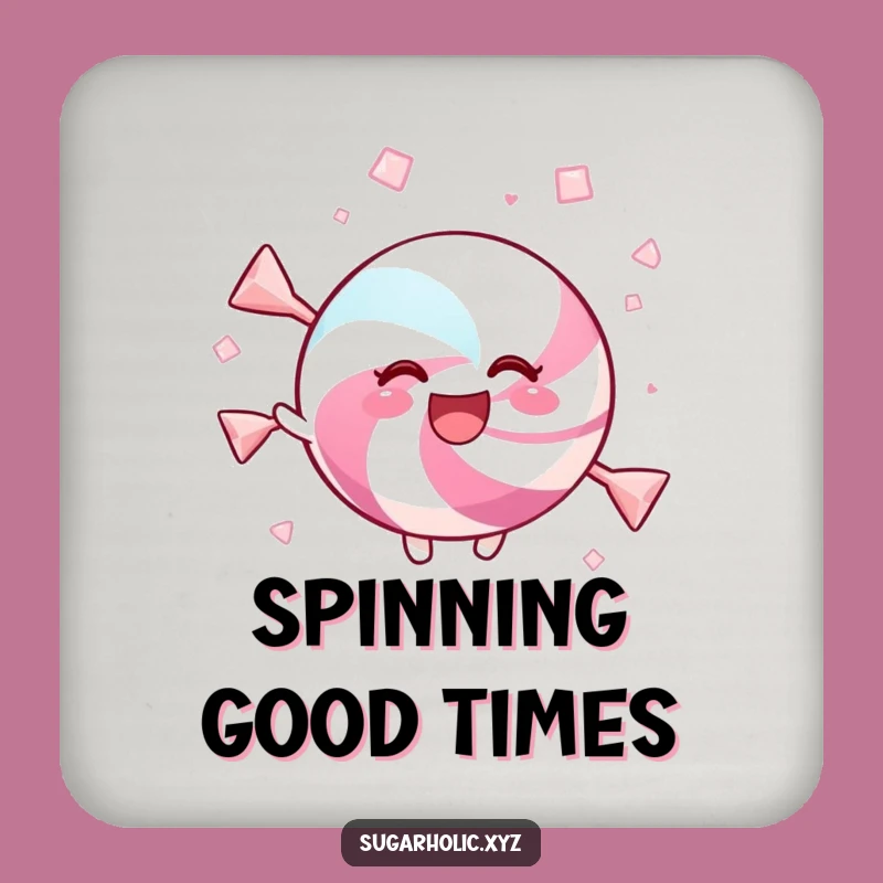 Funny Candy Twirl Coaster: Protect Surfaces Sweetly