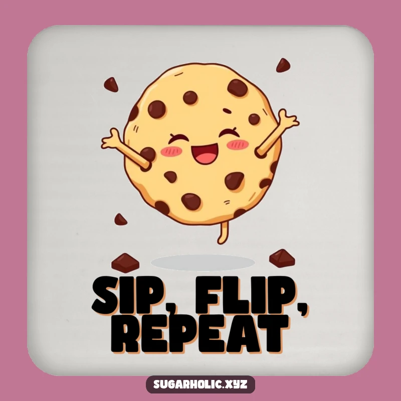 Funny Cartwheeling Cookie Coaster - Protect Surfaces with Sweet Humor, Great Funny Gift