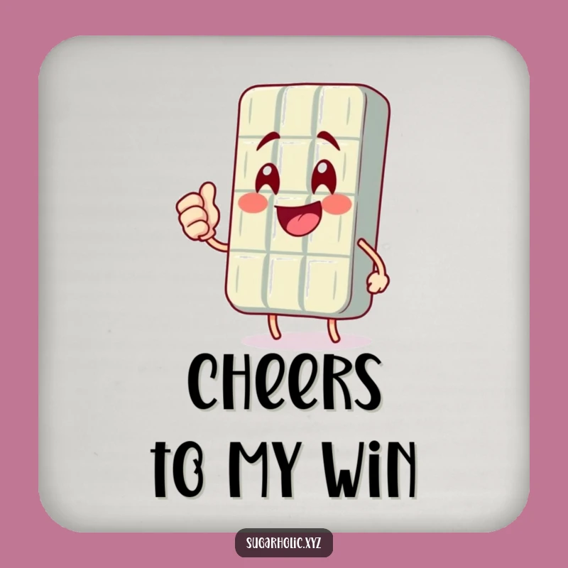 Funny Chocolate Bar Fist Pump Coaster Set: Protect Surfaces, Celebrate Drinks