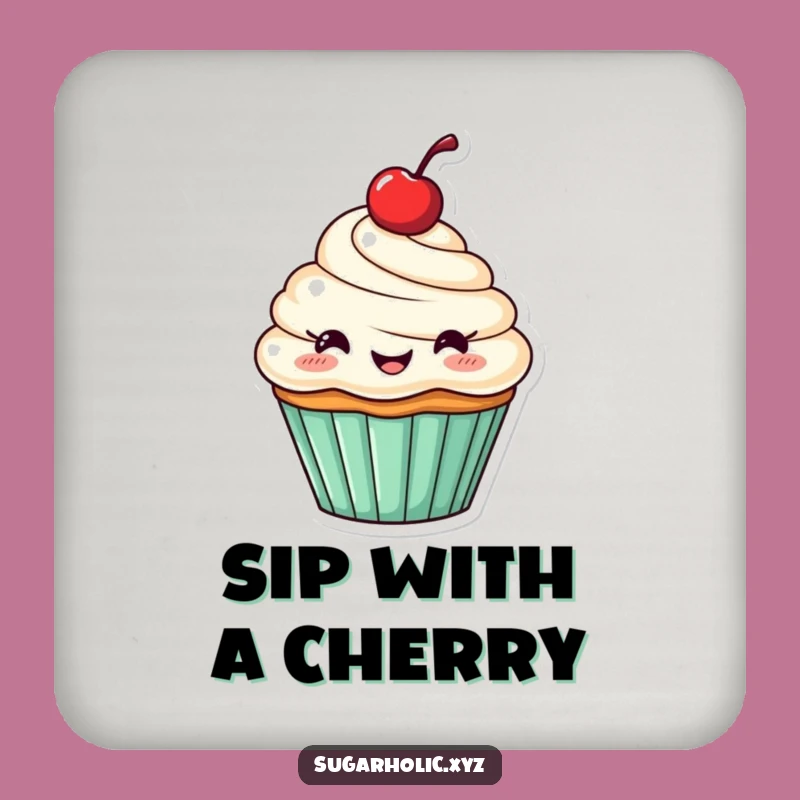 Funny Cupcake Coaster: Protect Your Table with Sweet Cheer