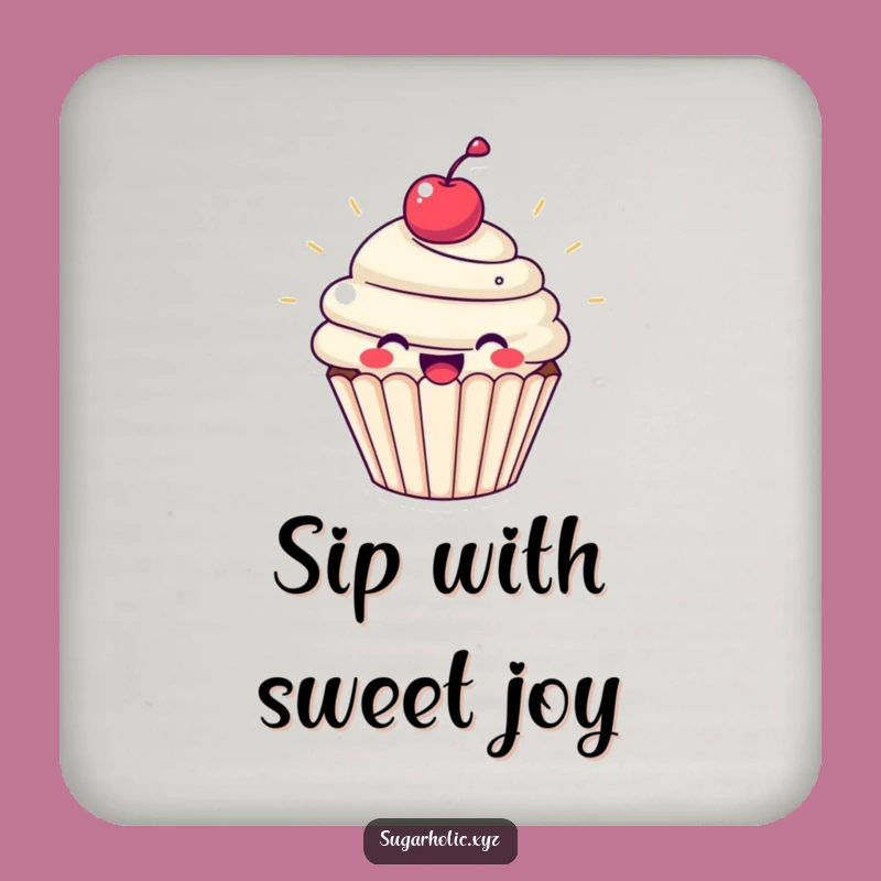 Funny Cupcake Joy Coaster: Beaming Treat Protects Your Table, Ideal Funny Gift