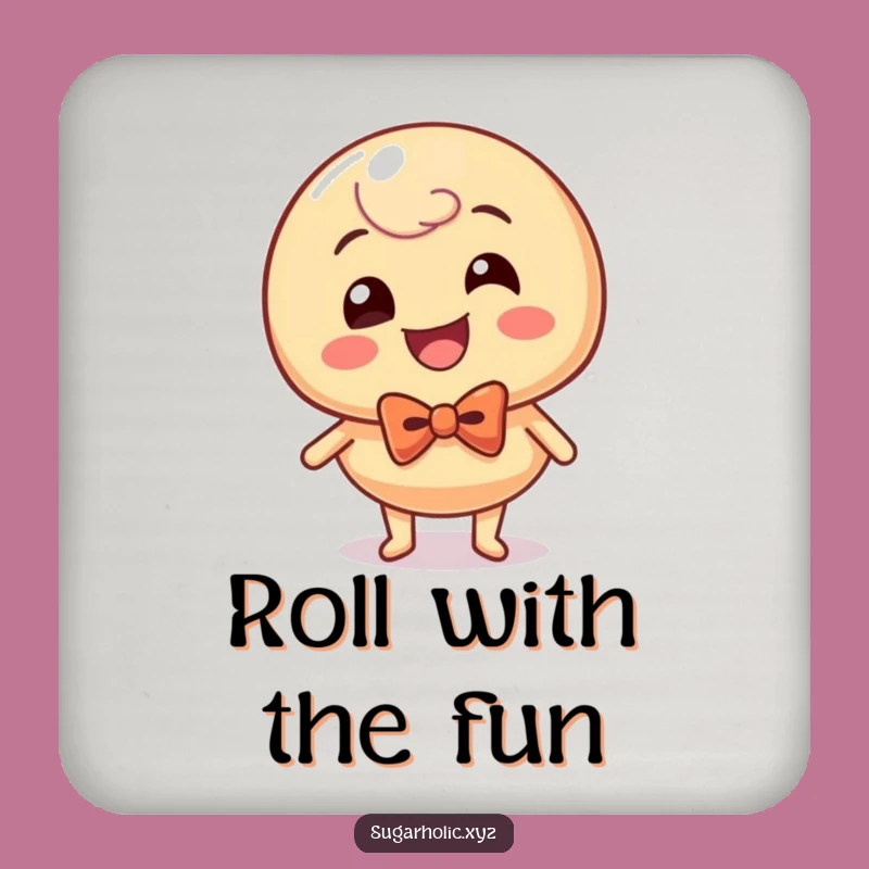 Funny Giggling Caramel Candy Coaster: Protect Surfaces with Humor