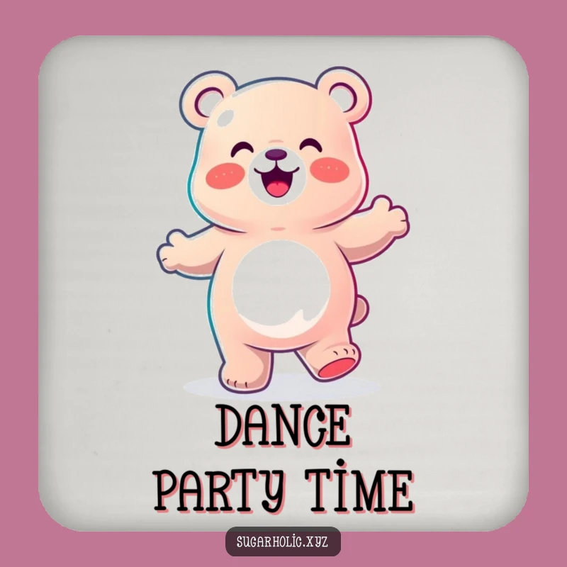 Funny Gummy Bear Dance Drink Coaster: Protect Tables with Groovy Style!