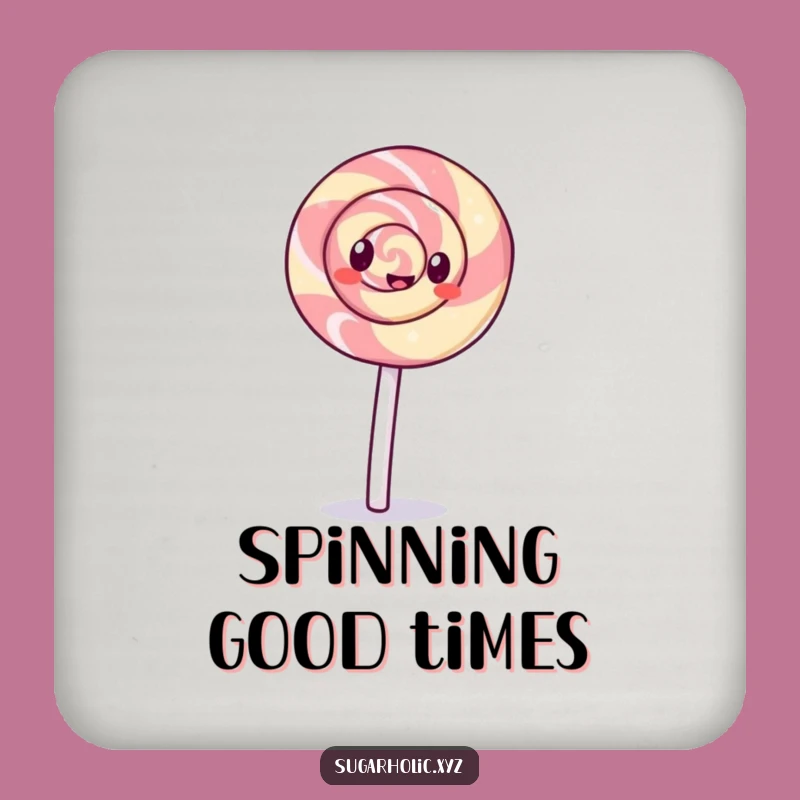 Funny Lollipop Coaster: Cartwheel Protection, Hilarious Tabletop Gift